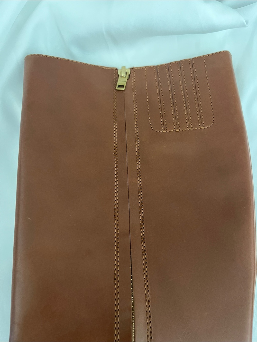 COACH Brown Leather Knee-High Boots – Size 7 - Picture 3 of 5